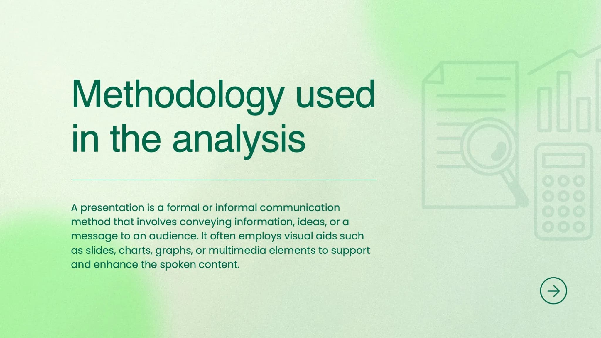 Green and Grey Modern Analysis of Results Presentation - Page 3