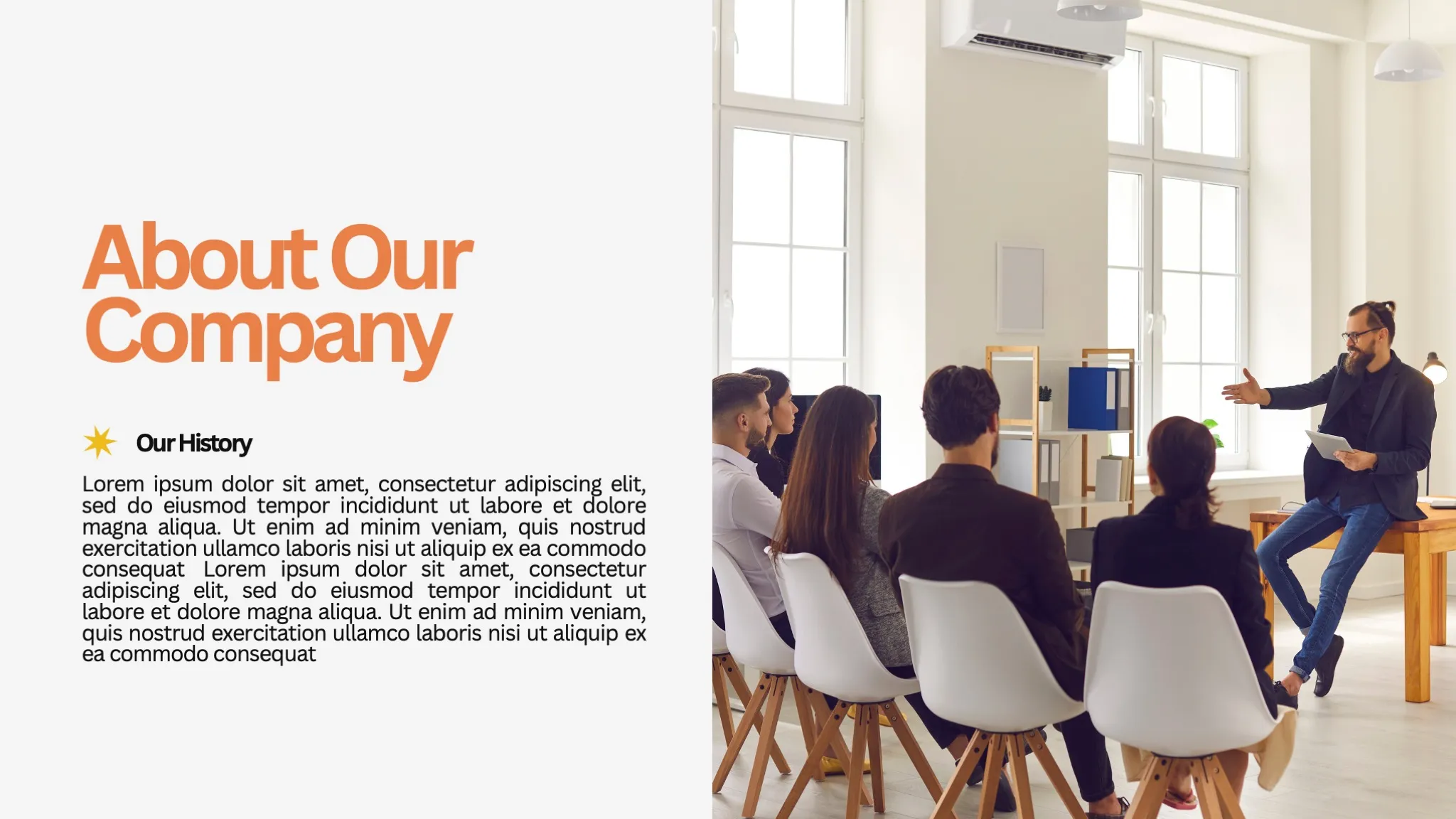 Orange White Modern Pitch Deck Presentation - Page 2