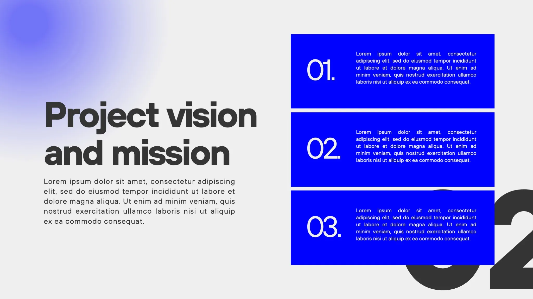 Blue Modern Project Presentation - Page 3