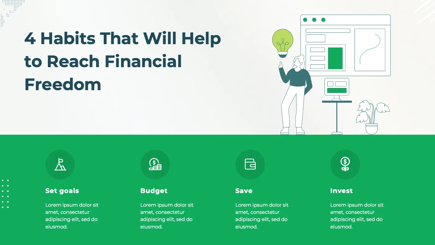 Green and White Modern Financial Habits Presentation - Page 10