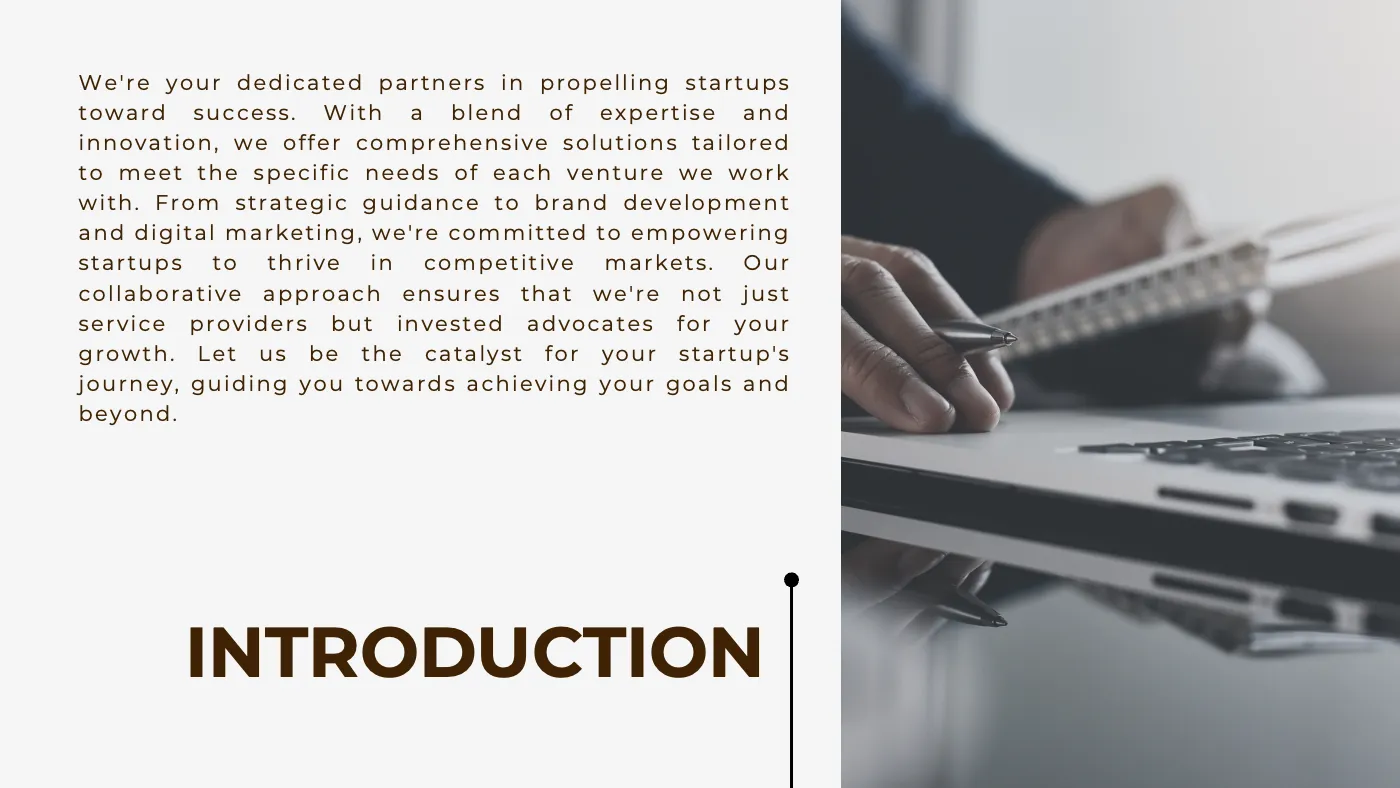 Brown and Cream Simple Startup Pitch Deck Presentation - Page 2