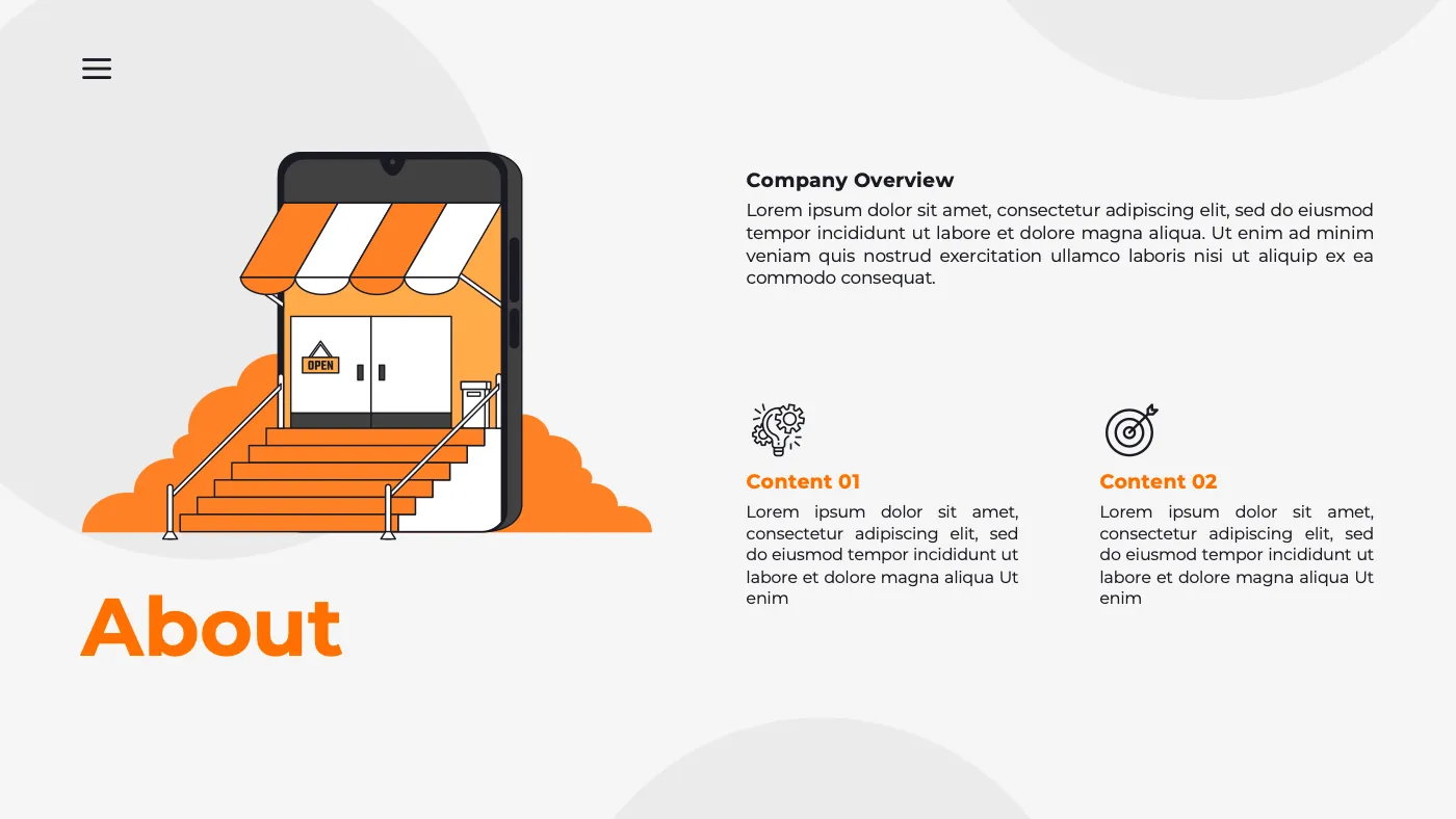 Orange Modern Online Business Pitch Deck Presentation - Page 2
