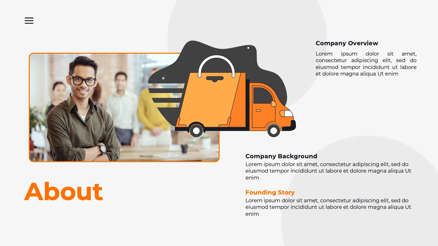 Orange Modern Online Business Pitch Deck Presentation - Page 3