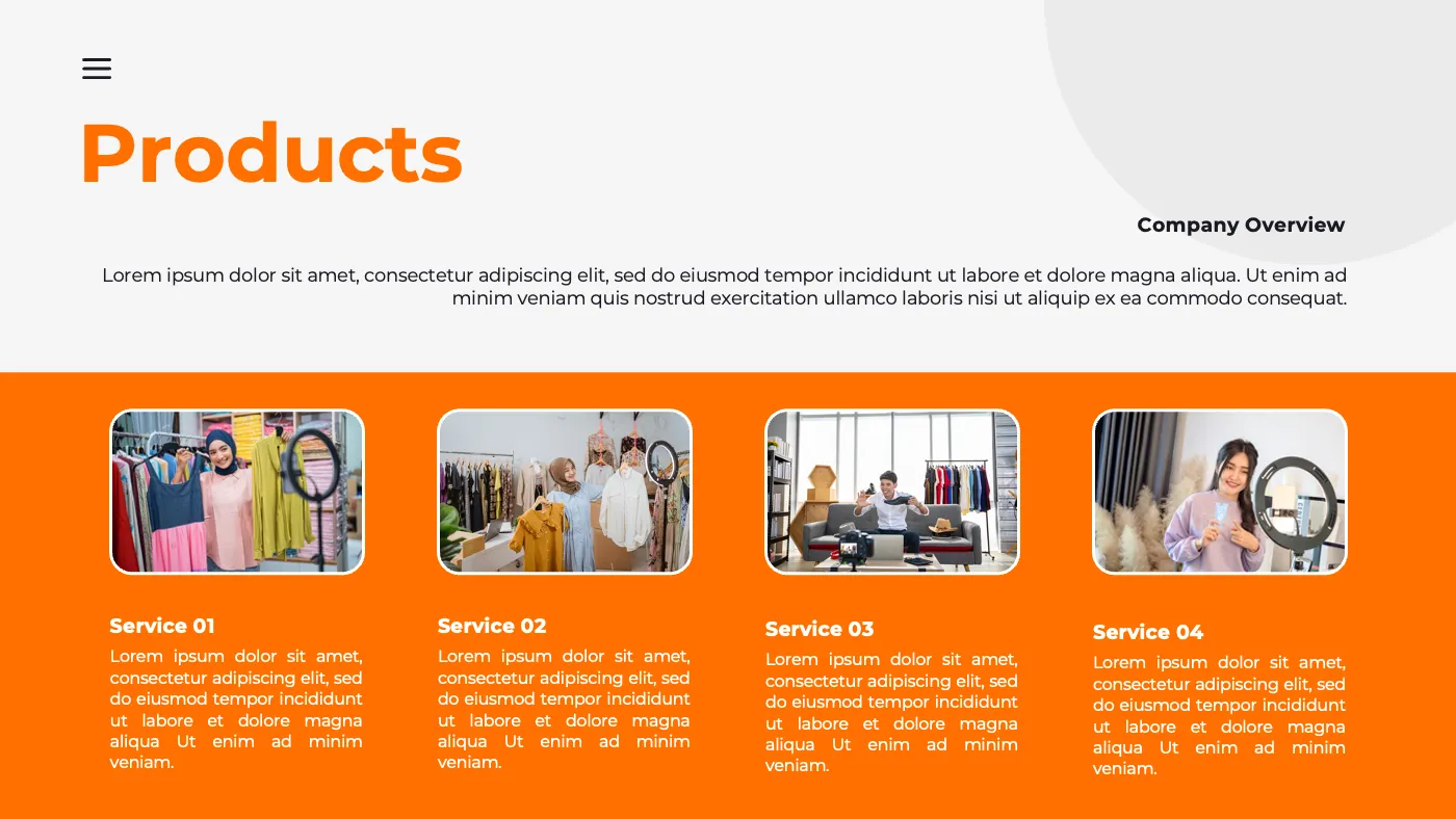 Orange Modern Online Business Pitch Deck Presentation - Page 5