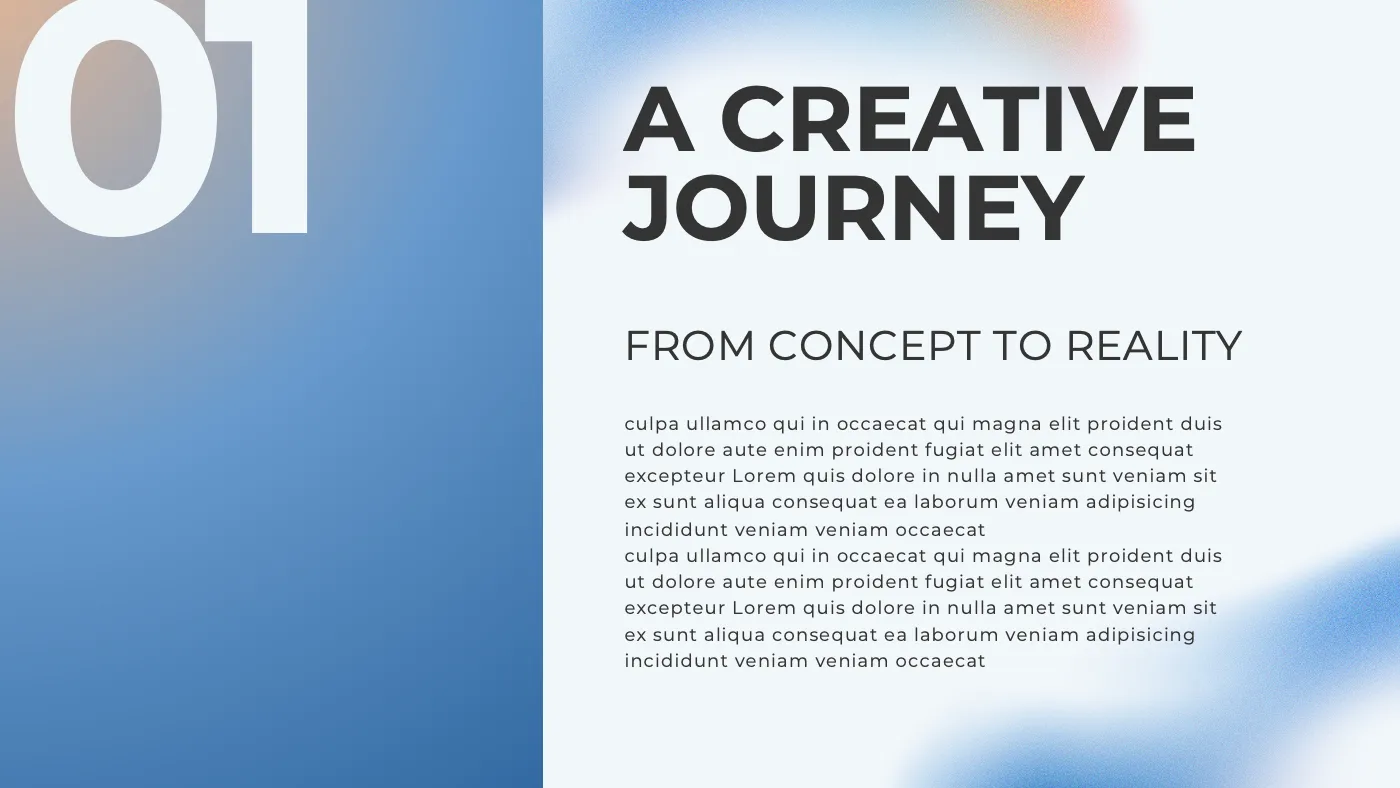 Blue and White Gradient Modern Project Presentation - Page 2