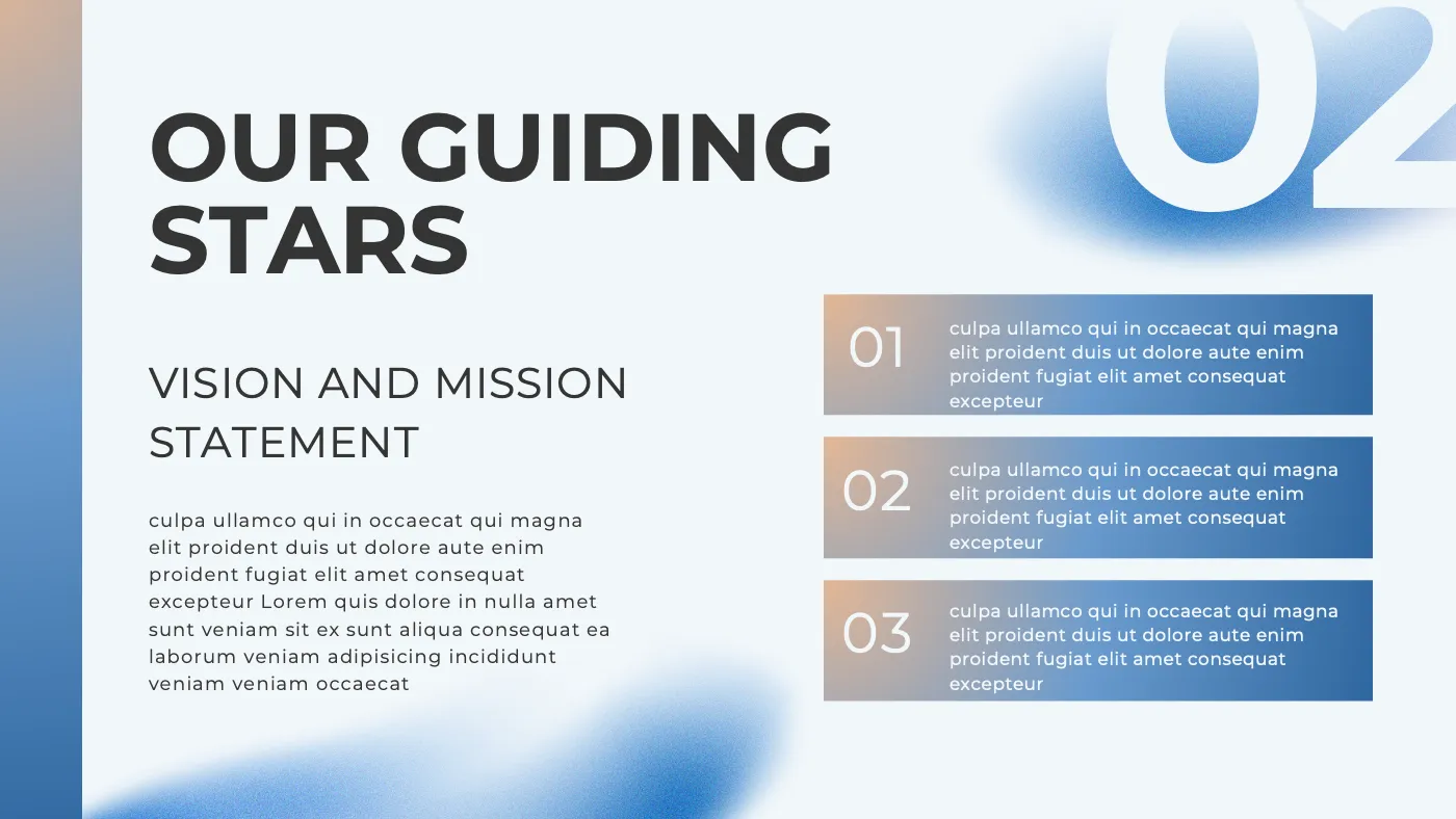 Blue and White Gradient Modern Project Presentation - Page 3