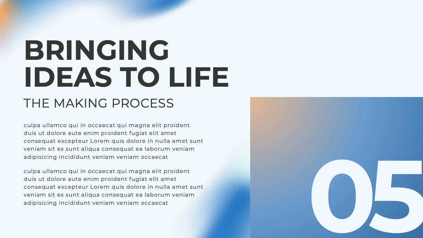 Blue and White Gradient Modern Project Presentation - Page 6