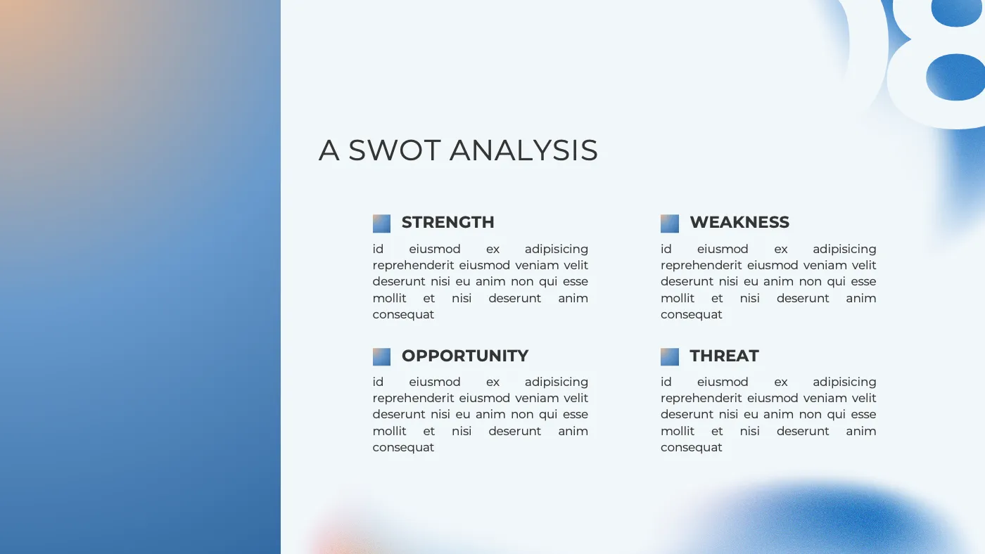Blue and White Gradient Modern Project Presentation - Page 9