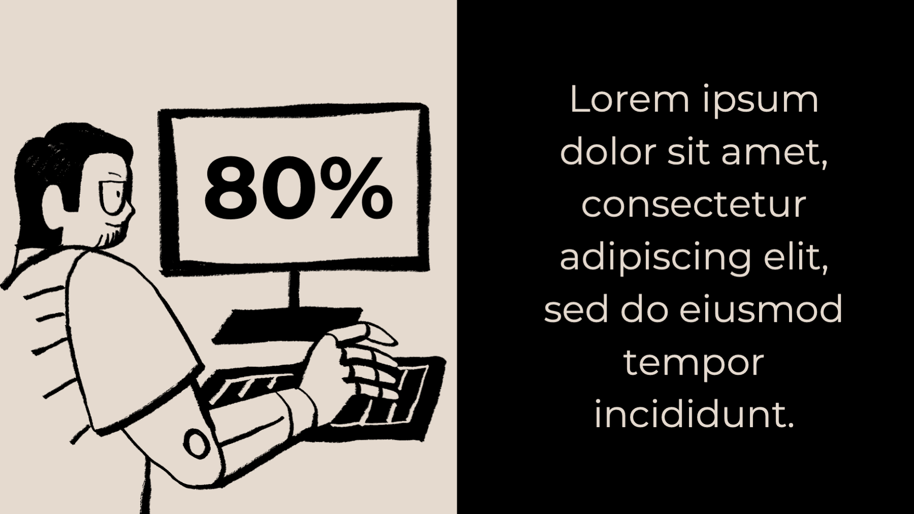 Black and White Hand Drawn Illustration Style Business PPT Template - Page 4
