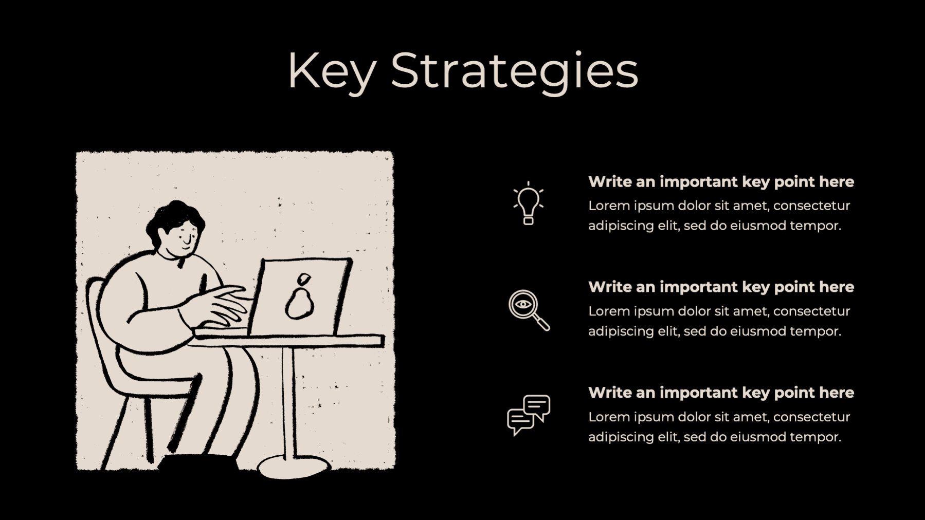 Black and White Hand Drawn Illustration Style Business PPT Template - Page 6