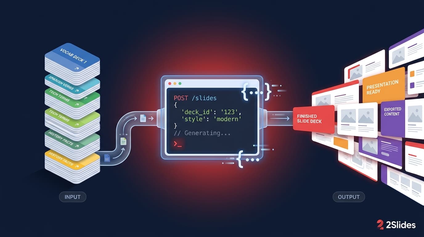How to Batch-Generate 100 Vocabulary Decks with the 2Slides API (Content Factory Playbook for 2026)