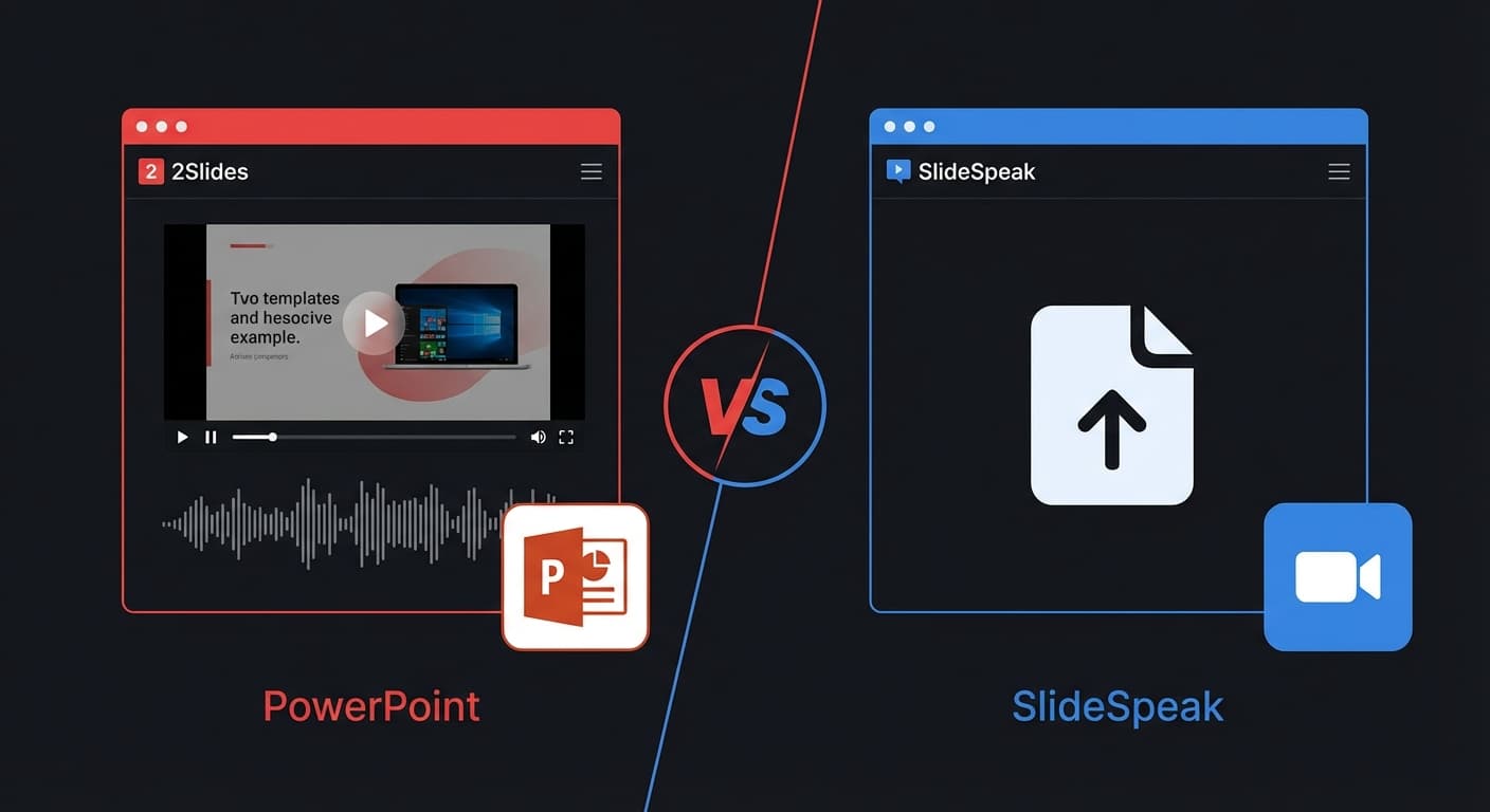 2Slides vs SlideSpeak : Meilleur créateur de vidéos de présentation IA en 2026