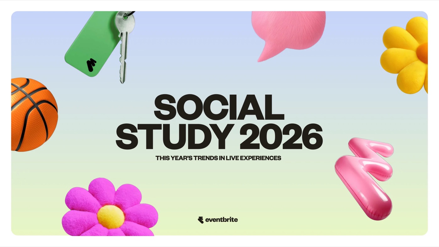 Eventbrite social study reference deck from the 2Slides Gallery, used as a carousel style reference